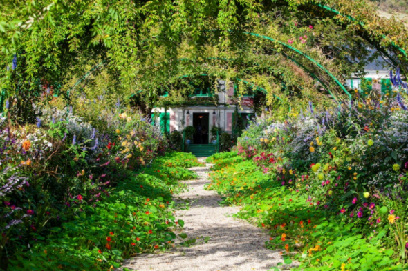 Jardín de la casa de Claude Monet en Giverny