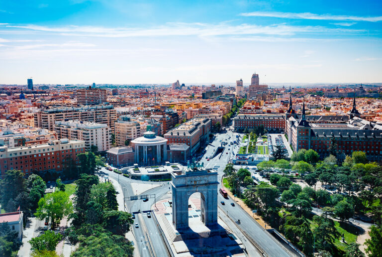 Imagen aérea de Madrid en la zona de Moncloa