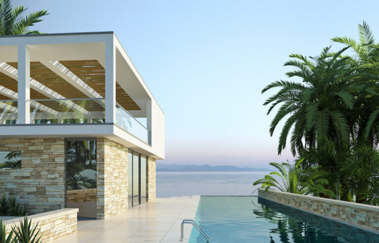 Piscina con vistas al mar