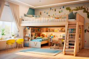 Litera en habitación infantil