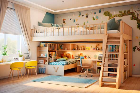 Litera en habitación infantil